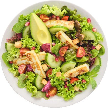 Avocado Halloumi Salad
